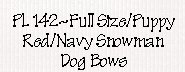 Red/Navy Snowman Dog Bows