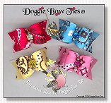 Dog Bows Full Size-Bandana Dog Bows, red, blue, yellow, pink