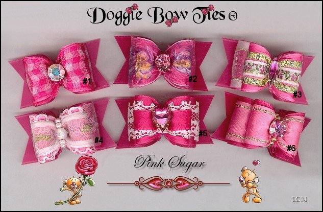 Pink Sugar I Dog Bows