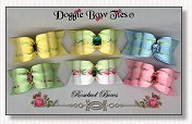 Dog Bows Full Size-Rosebud,yellow, pink, blue