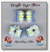 Dog Bows-Fana Cee Spun Sugar Blue 