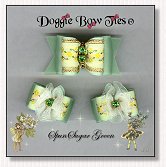 Dog Bows-Fana Cee Spun Sugar Green 