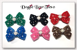 Monogram Dog Bow Ties and Girl Bows in Gingham – Three Spoiled Dogs Boutique