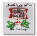 Dog Bow-Red Santa Bow Dangle  