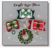 Dog Bow-Christmas Bow Dangles