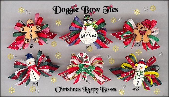 dog christmas bow