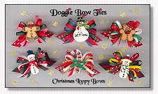 Dog Bow-Christmas Loopy , gingerbread, snowman, candy cane