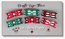 Puppy Dog Bows-Hello Brite Puppy, red, green, black