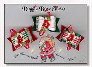 Dog Bow-Silk Poinsettia I Satin full size