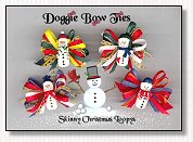 Dog Bow-Skinny Snowman Loopy