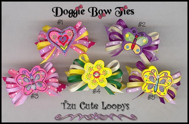 Tzu Cute Loopys Dog Bows