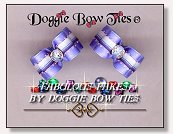 Dog Bows-Fabulous Fakes Blue Streak Diamond 