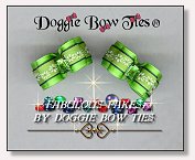 Dog Bows-Fabulous Fakes Lime Peridot 