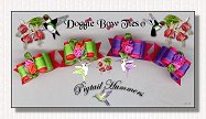 Puppy Dog Bows-Bright Pigtail Hummers