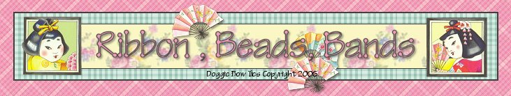 Dog Bow Supplies-Ribbon, beads, elastics, dog bow kits