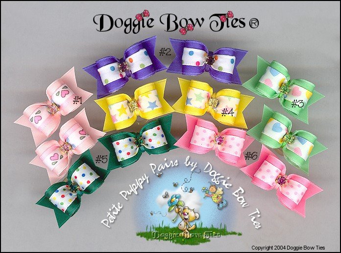 Petline Petite Puppy Pairs Dog Bows