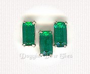 Baguette Sew-On Rhinestone-Emerald