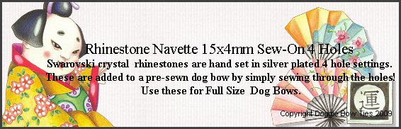  Sew-On Rhinestones-Navettes 15x4mm with 4 holes