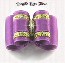 Dog Bow-Full Size Classic, Amethyst, Narrow Band