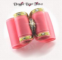 Dog Bow-Full Size, Peachy Pink