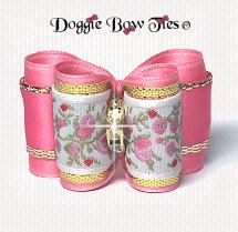 Dog Bow, Full Size, Gintique Pink Ginny