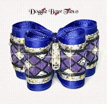 Dog Bow, Full Size-Crystal Studded Jacquard-Grappa