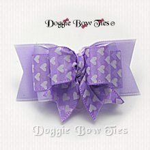 Dog Bow-Full Size,Holiday Valentines Day Orchid Hearts