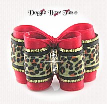 Dog Bow-Full Size, Red Bows, Wild Thing