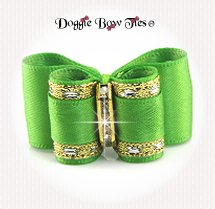 Dog Bow-Inbetween Size, Classic Style, Bud Green