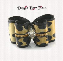 Dog Bow, In Between Size, Leopard Wild Thing