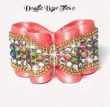 Dog Bow- Full Size Petite II-Coral