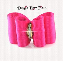 Dog Bow-Petite Full Size, Satin, Sarsaparilla