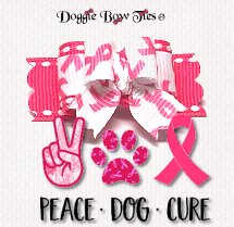 Dog Bow-Tiny Ties II, Peace, Dog, Cure